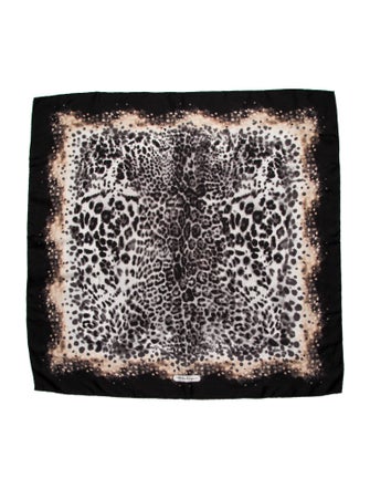 Salvatore Ferragamo Silk Animal Print Scarf
