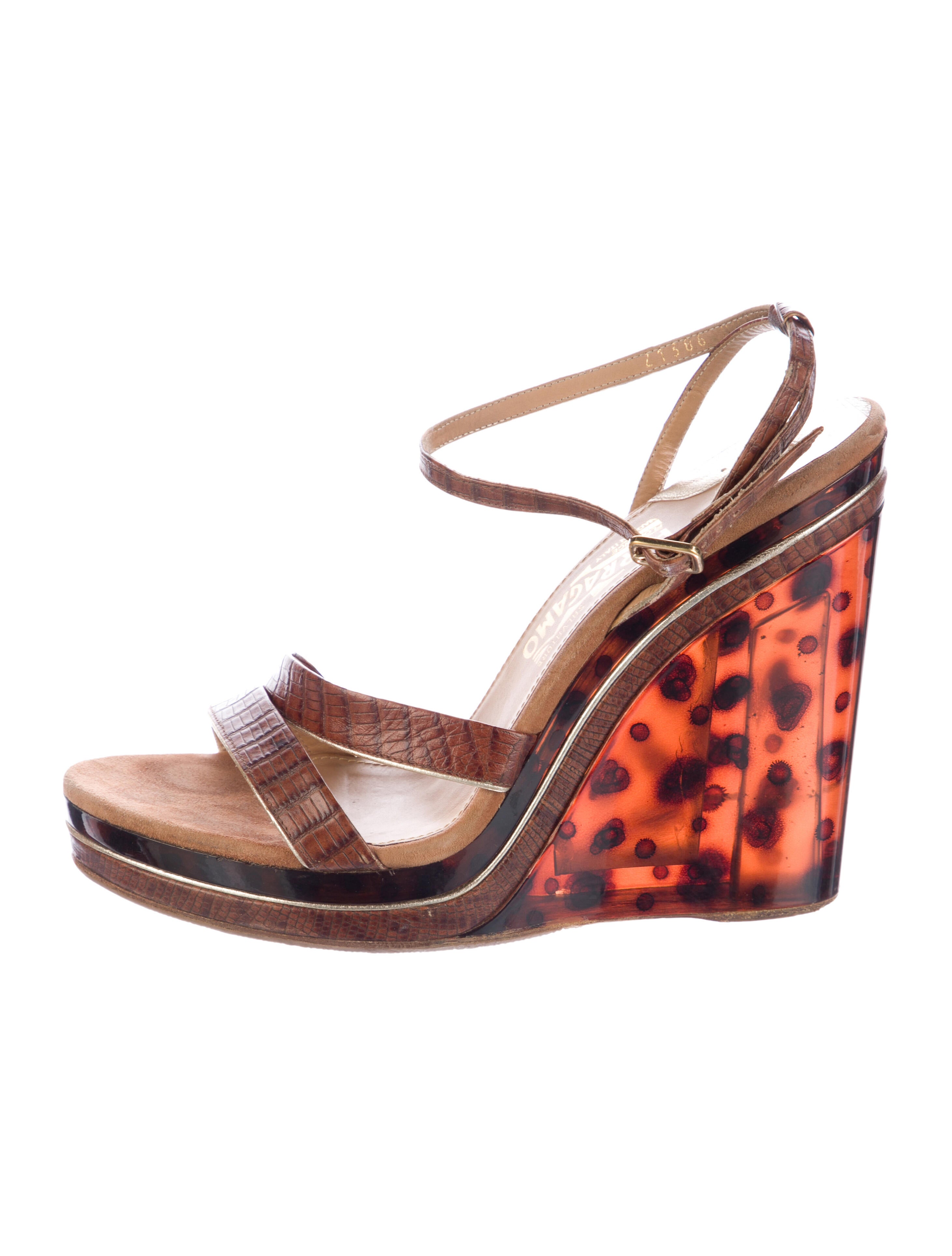 Salvatore Ferragamo Leather Animal Print Sandals