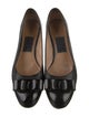 Salvatore Ferragamo Leather Bow Accents Flats