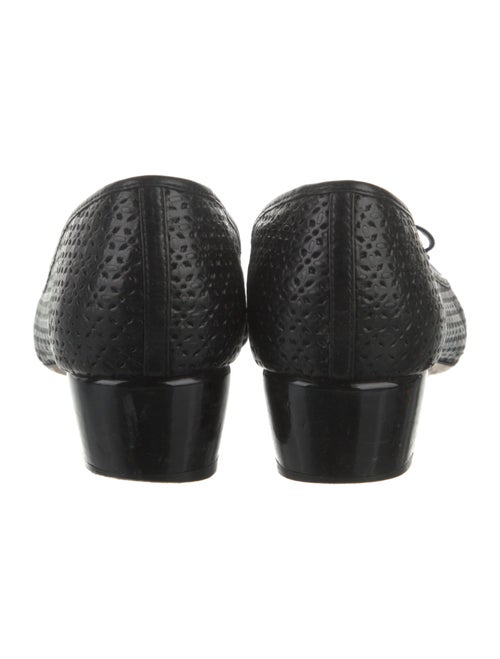 Salvatore Ferragamo Leather Bow Accents Flats