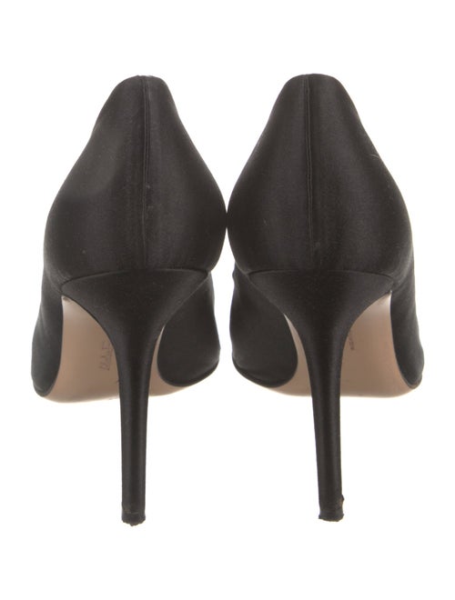 Salvatore Ferragamo Satin Crystal Embellishments Pumps