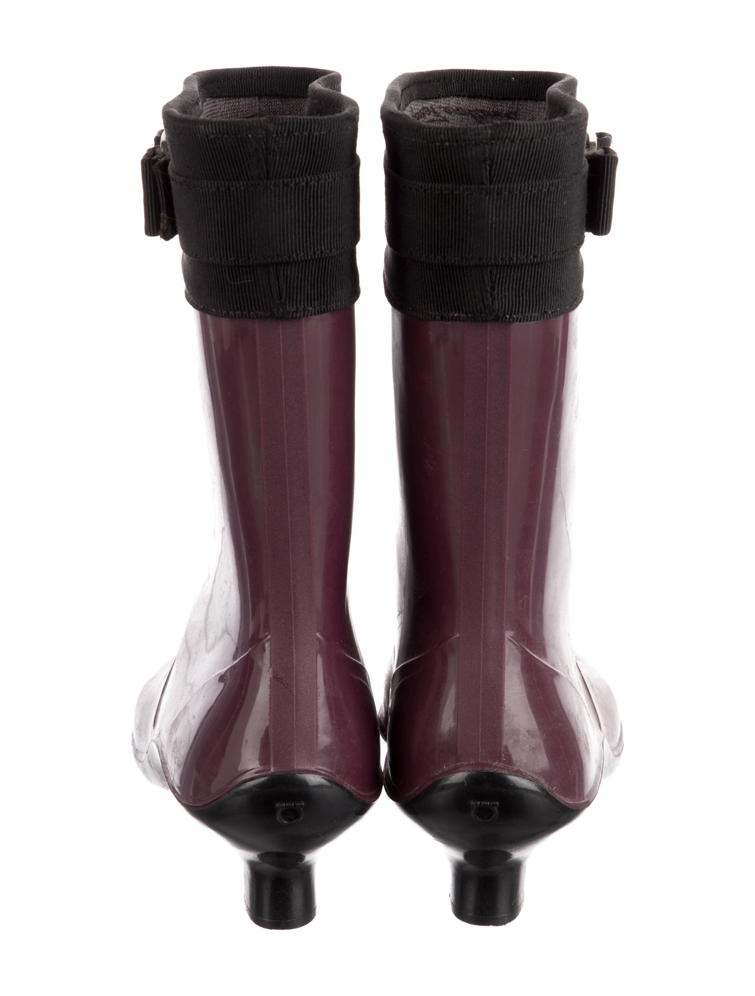 Salvatore Ferragamo Vara Bow Accent Rubber Rain Boots