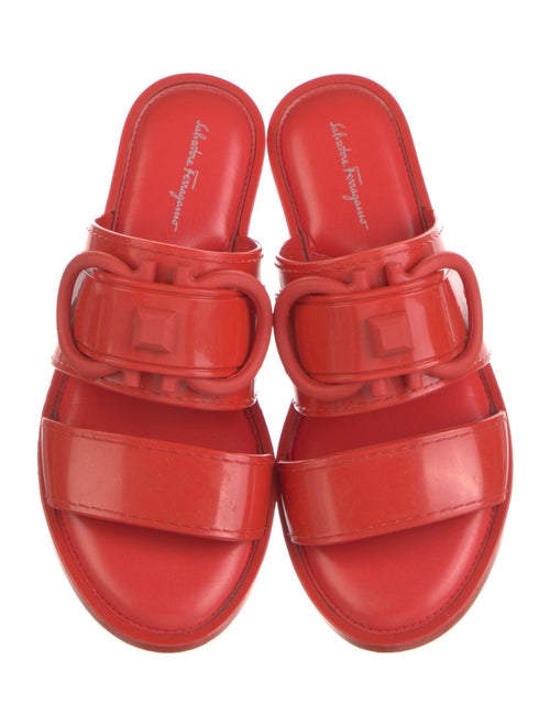 Salvatore Ferragamo Horsebit Accent Rubber Slides