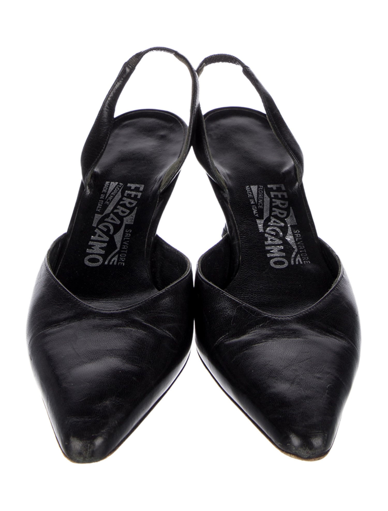 Salvatore Ferragamo Leather Slingback Pumps