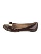 Salvatore Ferragamo Patent Leather Animal Print Ballet Flats
