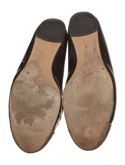 Salvatore Ferragamo Patent Leather Animal Print Ballet Flats