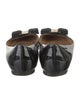 Salvatore Ferragamo Patent Leather Bow Accents Ballet Flats
