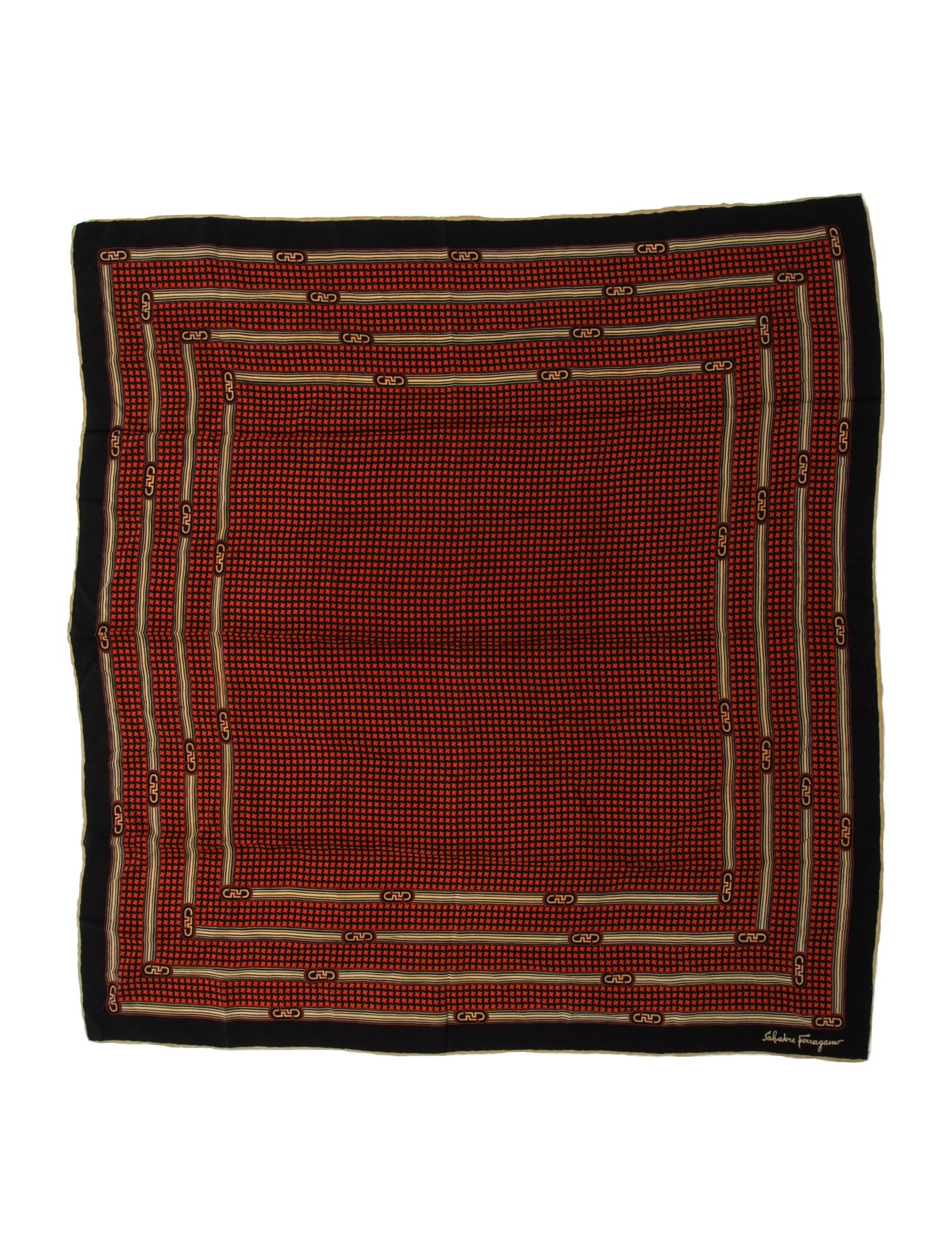 Salvatore Ferragamo Silk Vintage Scarf