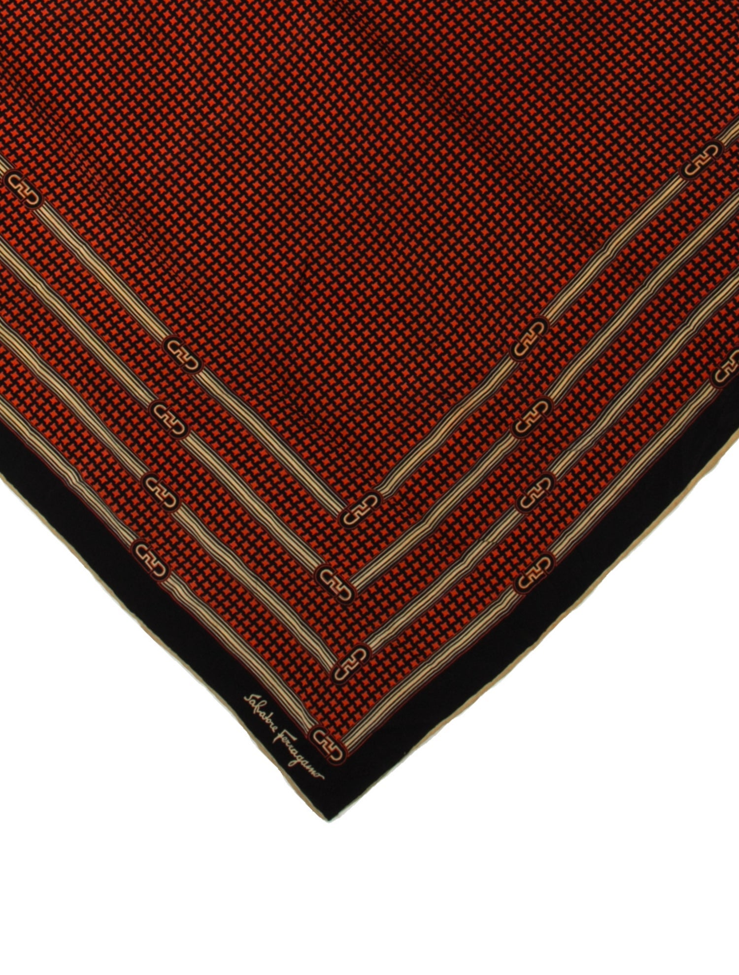 Salvatore Ferragamo Silk Vintage Scarf