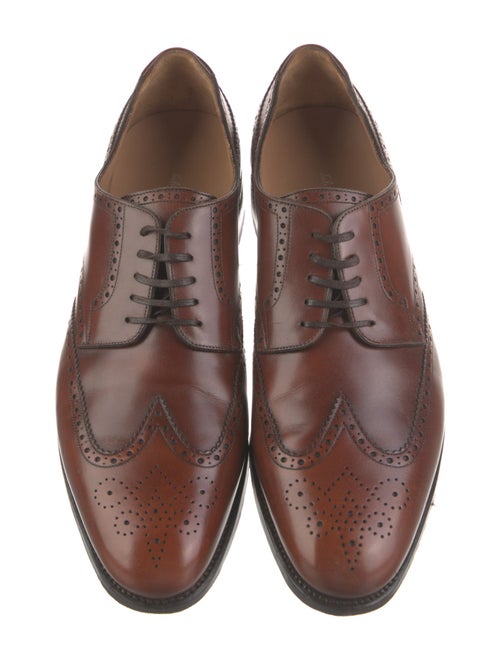 Salvatore Ferragamo Leather Lasercut Accents Brogues