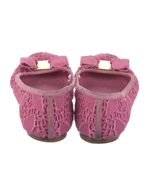 Salvatore Ferragamo Lace Lace Pattern Ballet Flats