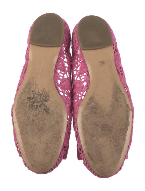 Salvatore Ferragamo Lace Lace Pattern Ballet Flats