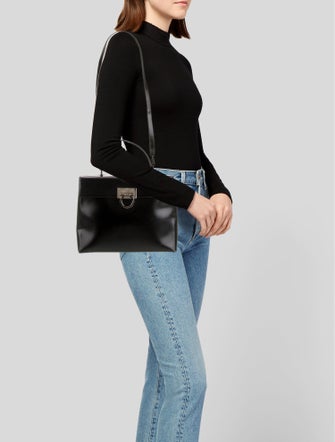 Salvatore Ferragamo Leather Top Handle Bag