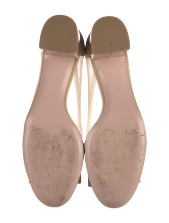 Salvatore Ferragamo Patent Leather Mesh Accents Pumps