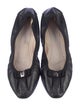 Salvatore Ferragamo Leather Bow Accents Ballet Flats