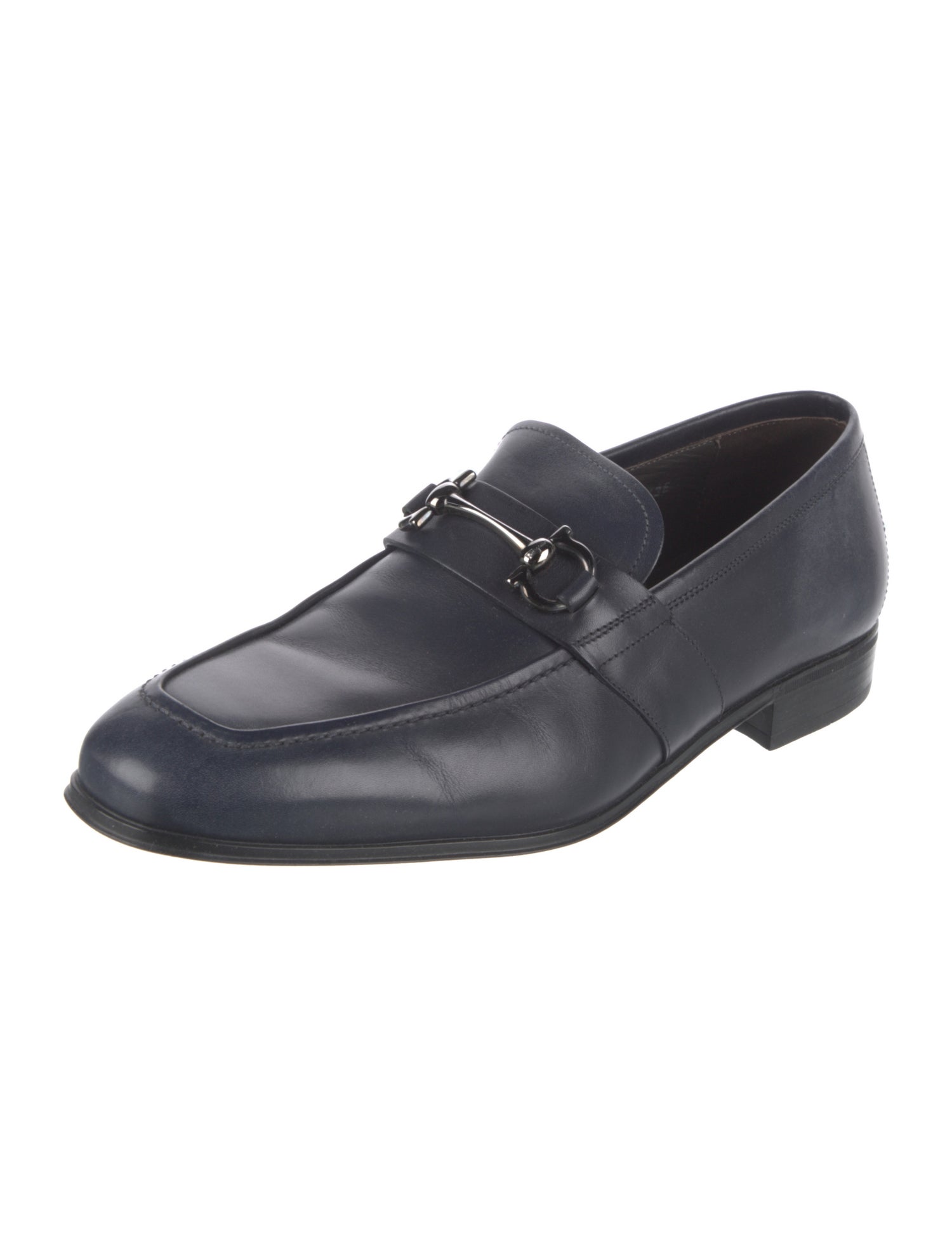 Salvatore Ferragamo Horsebit Accent Leather Dress Loafers