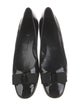 Salvatore Ferragamo Patent Leather Bow Accents Flats