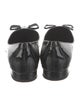 Salvatore Ferragamo Patent Leather Bow Accents Flats