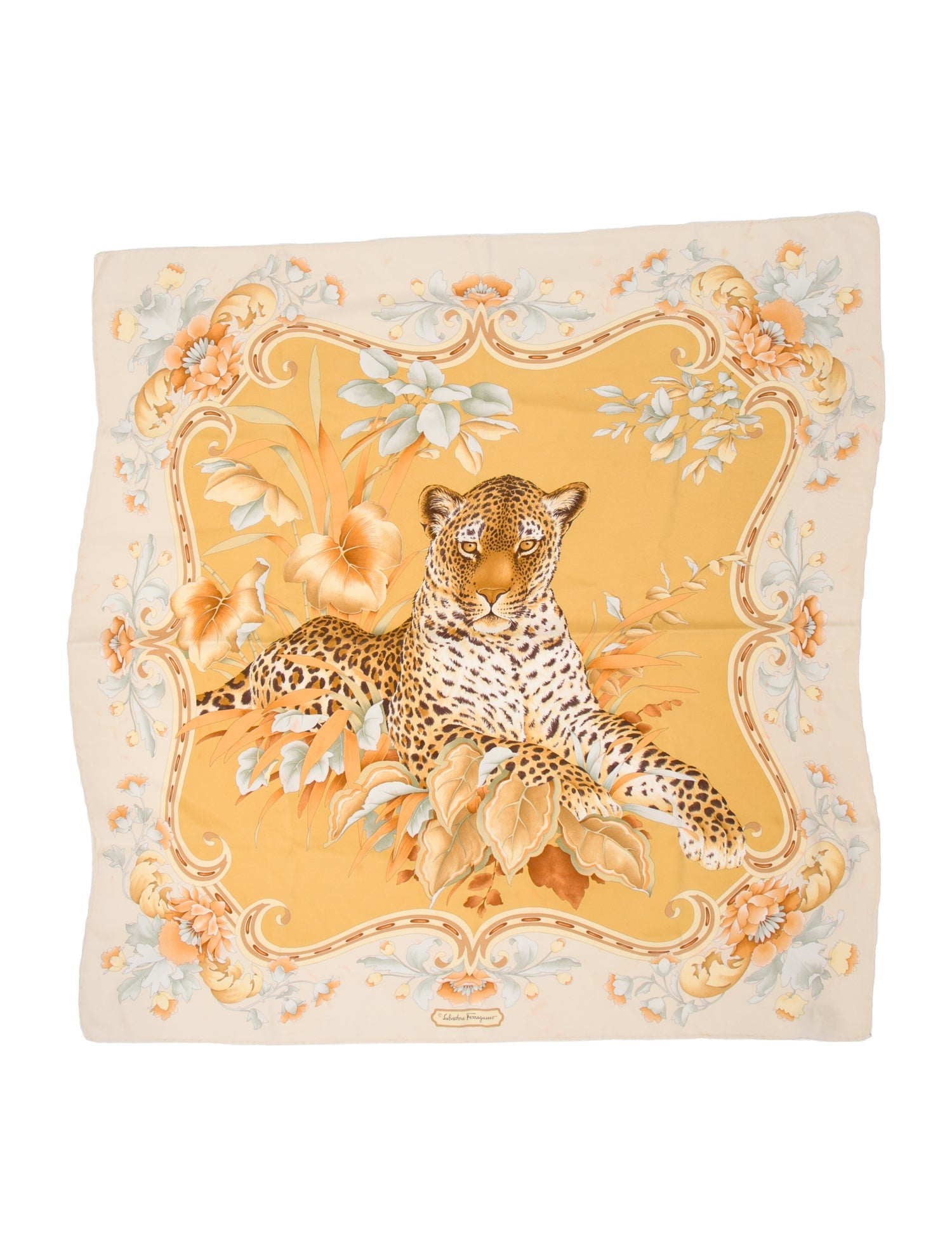 Salvatore Ferragamo Silk Printed Scarf