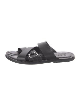 Salvatore Ferragamo Leather Slides