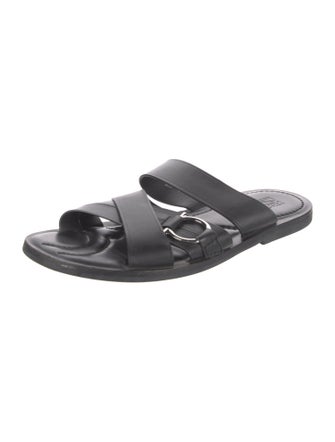 Salvatore Ferragamo Leather Slides