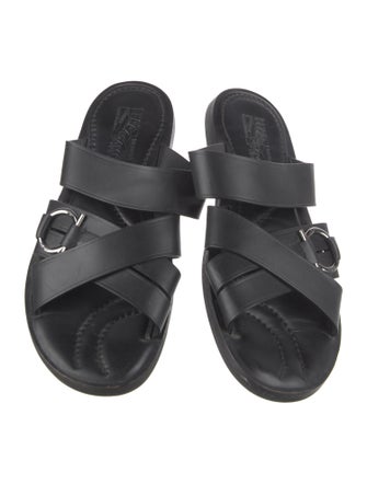 Salvatore Ferragamo Leather Slides