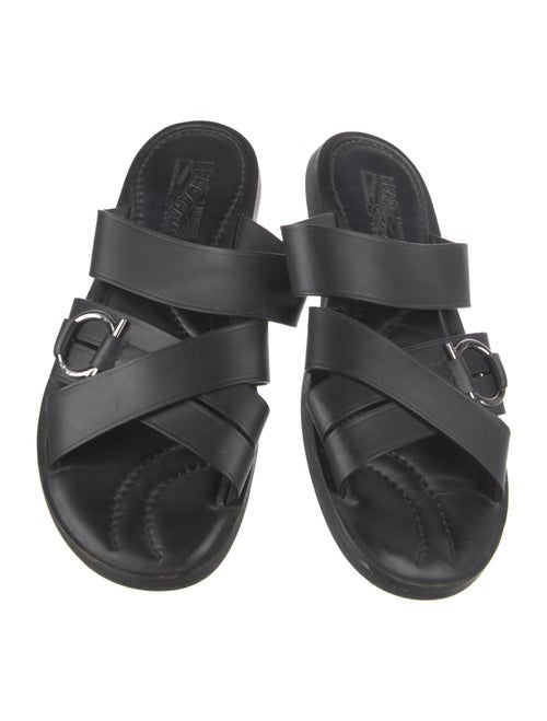 Salvatore Ferragamo Leather Slides