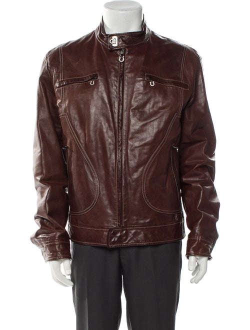 Salvatore Ferragamo Leather Moto Jacket