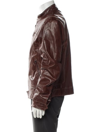Salvatore Ferragamo Leather Moto Jacket