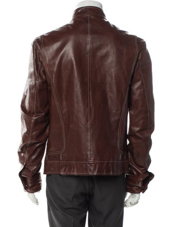 Salvatore Ferragamo Leather Moto Jacket