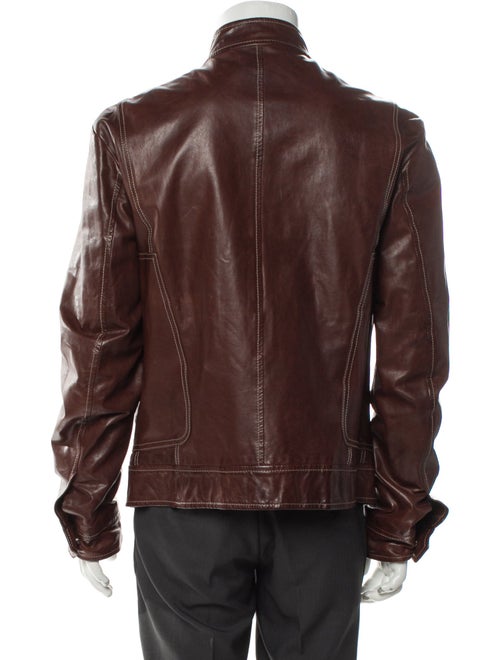 Salvatore Ferragamo Leather Moto Jacket