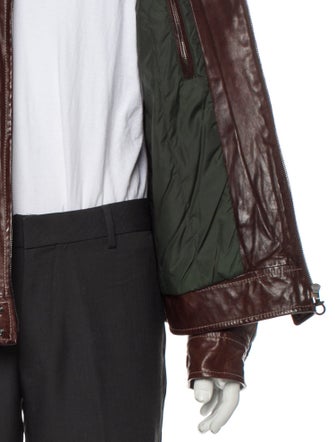 Salvatore Ferragamo Leather Moto Jacket