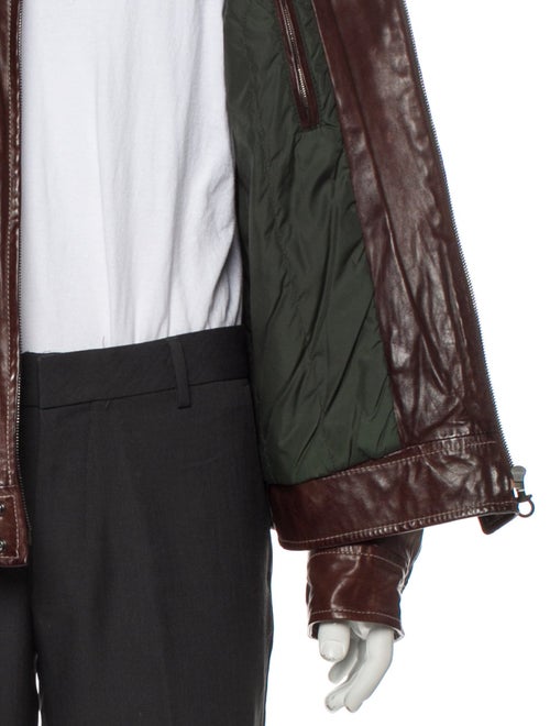 Salvatore Ferragamo Leather Moto Jacket