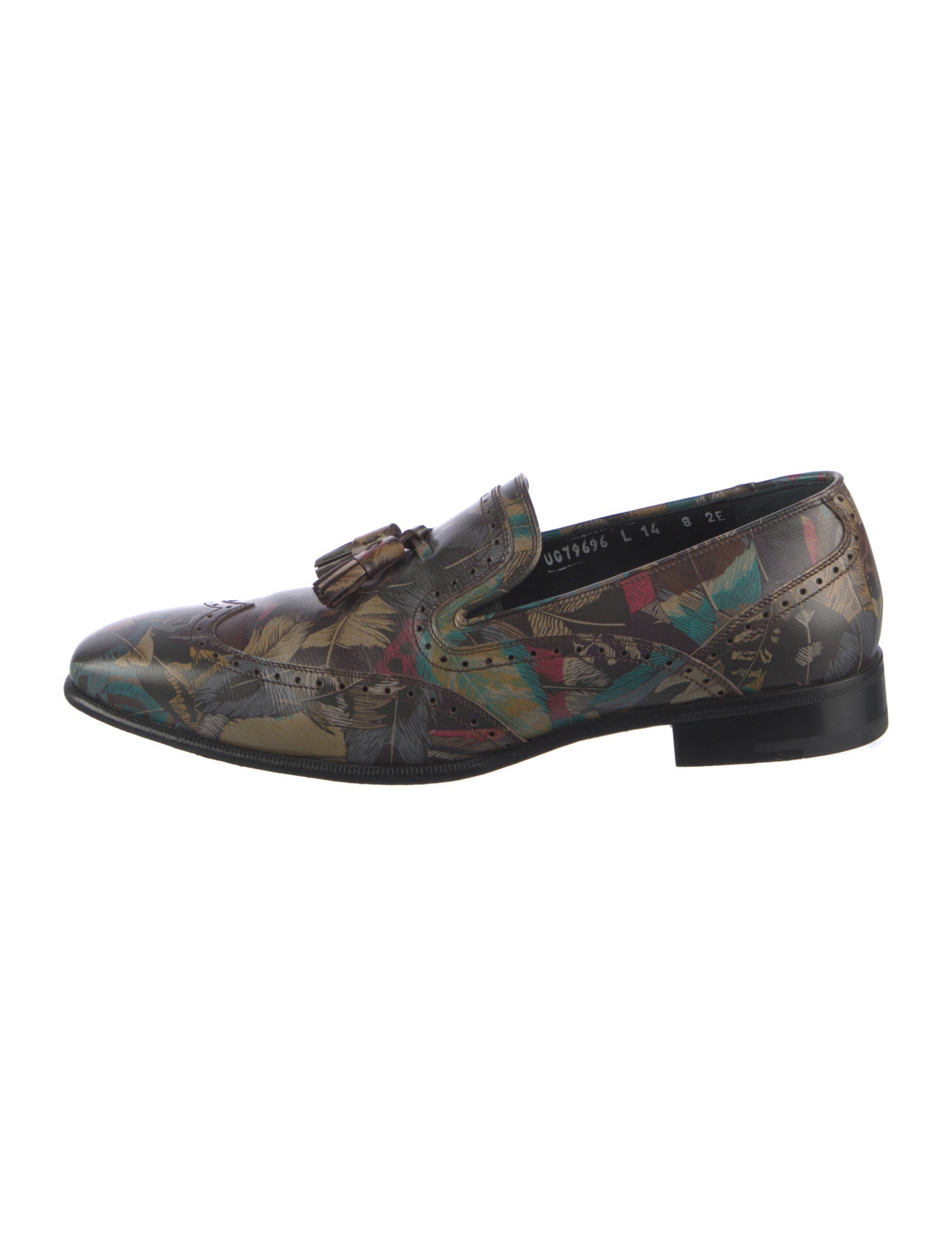 Salvatore Ferragamo Leather Printed Loafers
