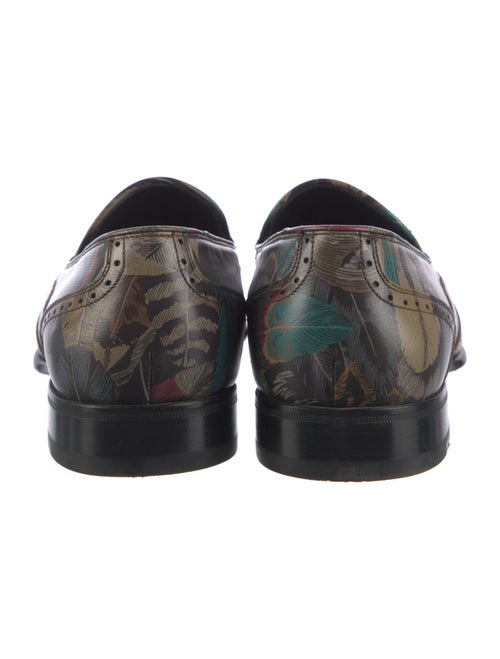 Salvatore Ferragamo Leather Printed Loafers
