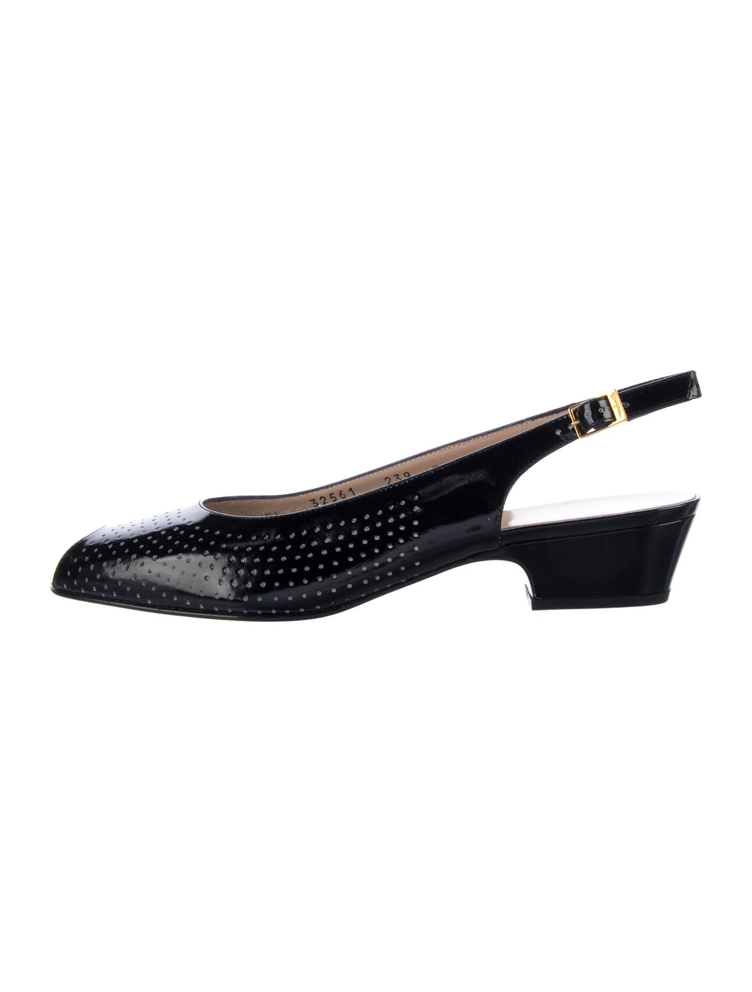 Salvatore Ferragamo Leather Slingback Flats