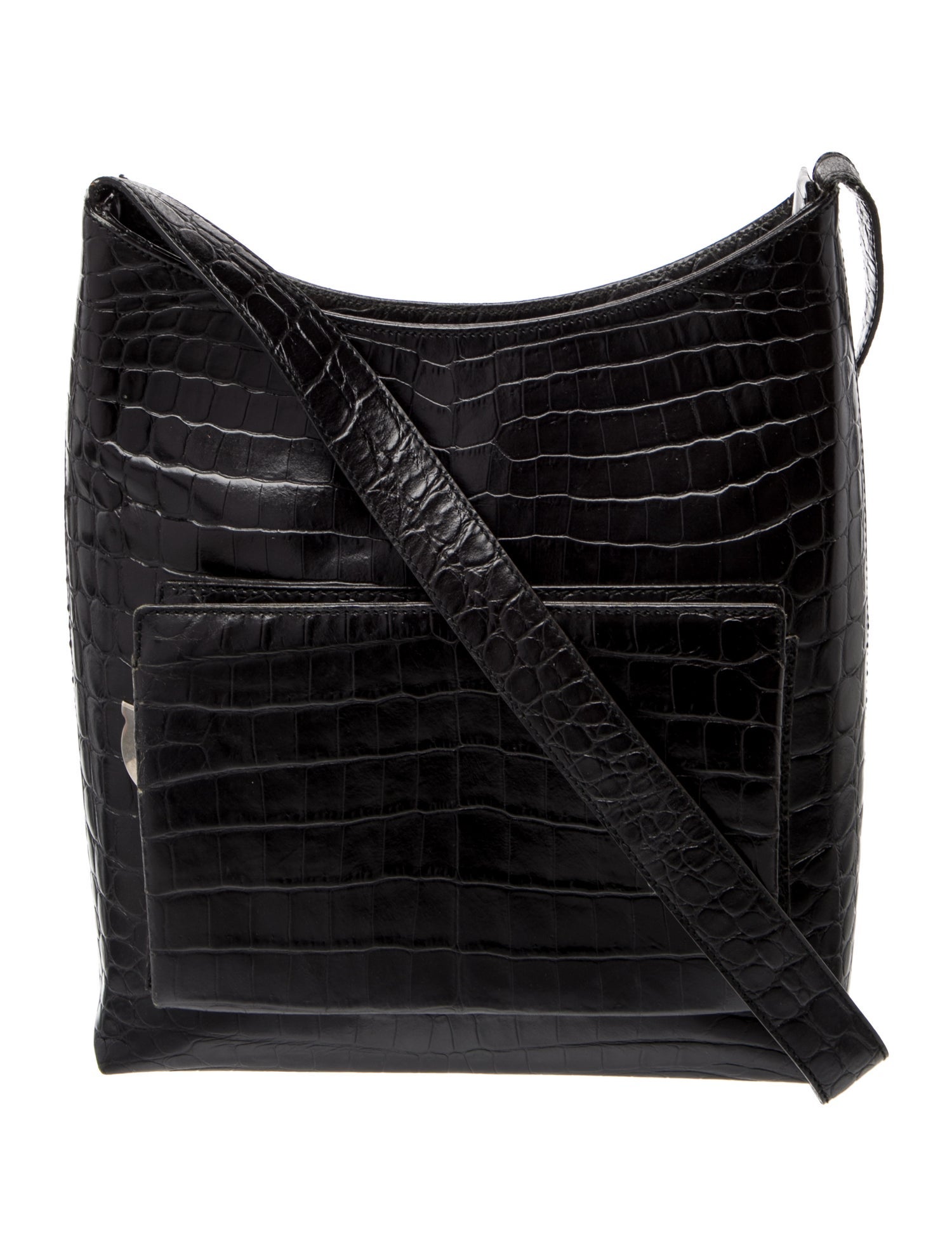 Salvatore Ferragamo Embossed Leather Shoulder Bag