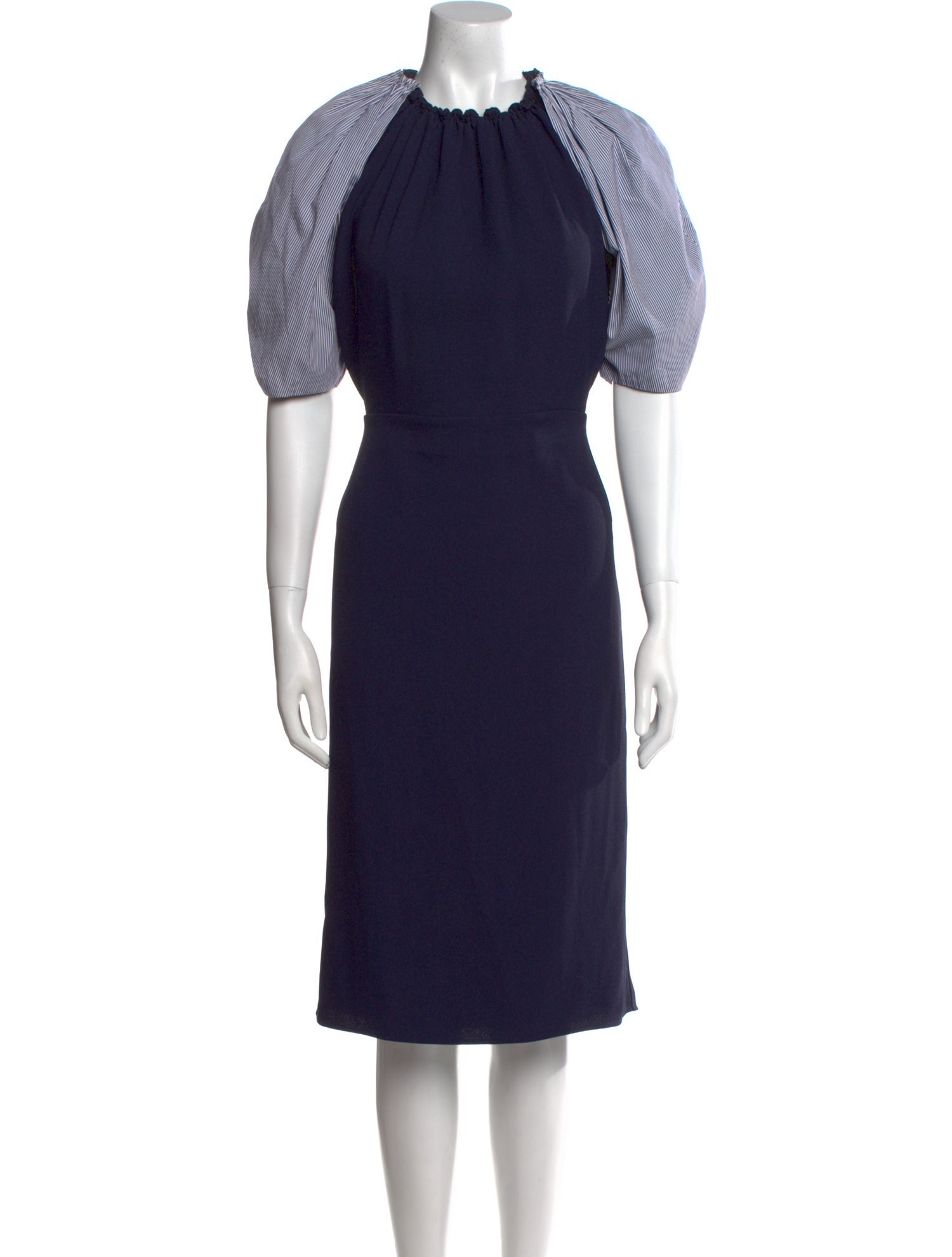 Salvatore Ferragamo Crew Neck Midi Length Dress