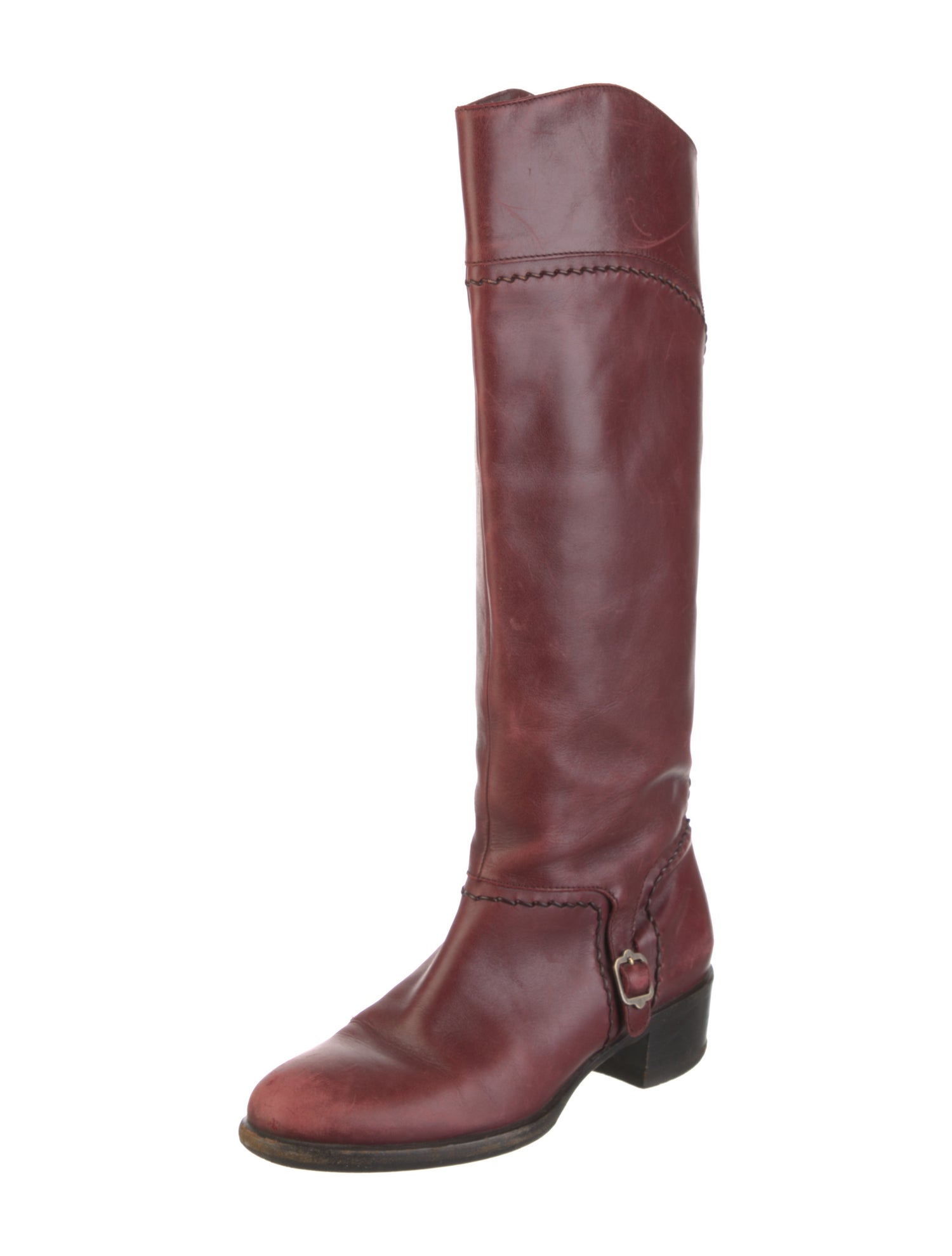 Salvatore Ferragamo Leather Riding Boots