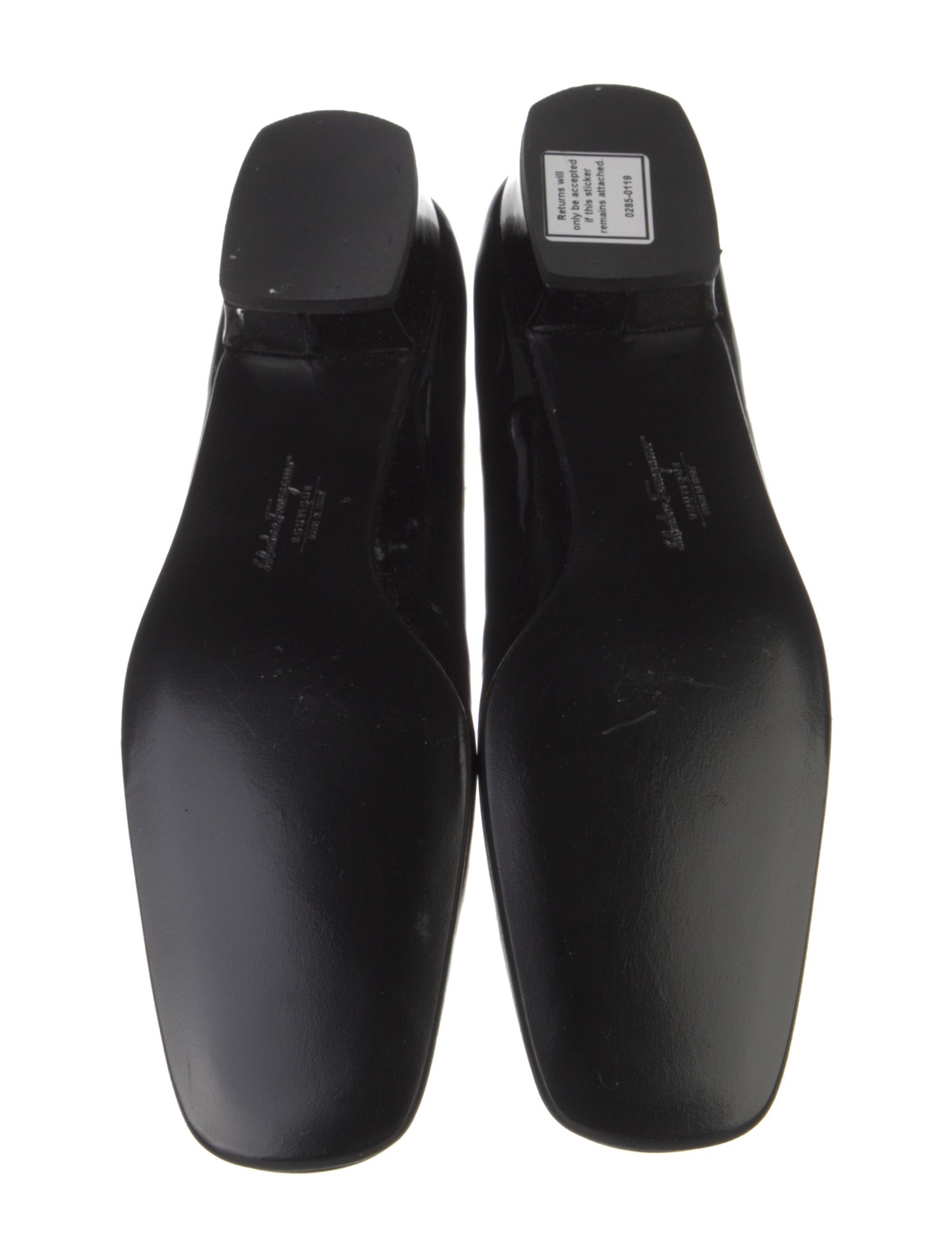 Salvatore Ferragamo Gancini Logo Patent Leather Pumps