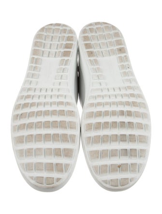 Salvatore Ferragamo Leather Glitter Accents Sneakers