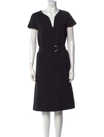 Salvatore Ferragamo Virgin Wool Midi Length Dress