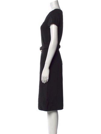 Salvatore Ferragamo Virgin Wool Midi Length Dress