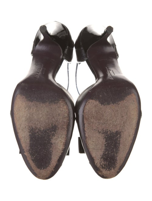 Salvatore Ferragamo Vara Bow Accent Patent Leather D'Orsay Pumps