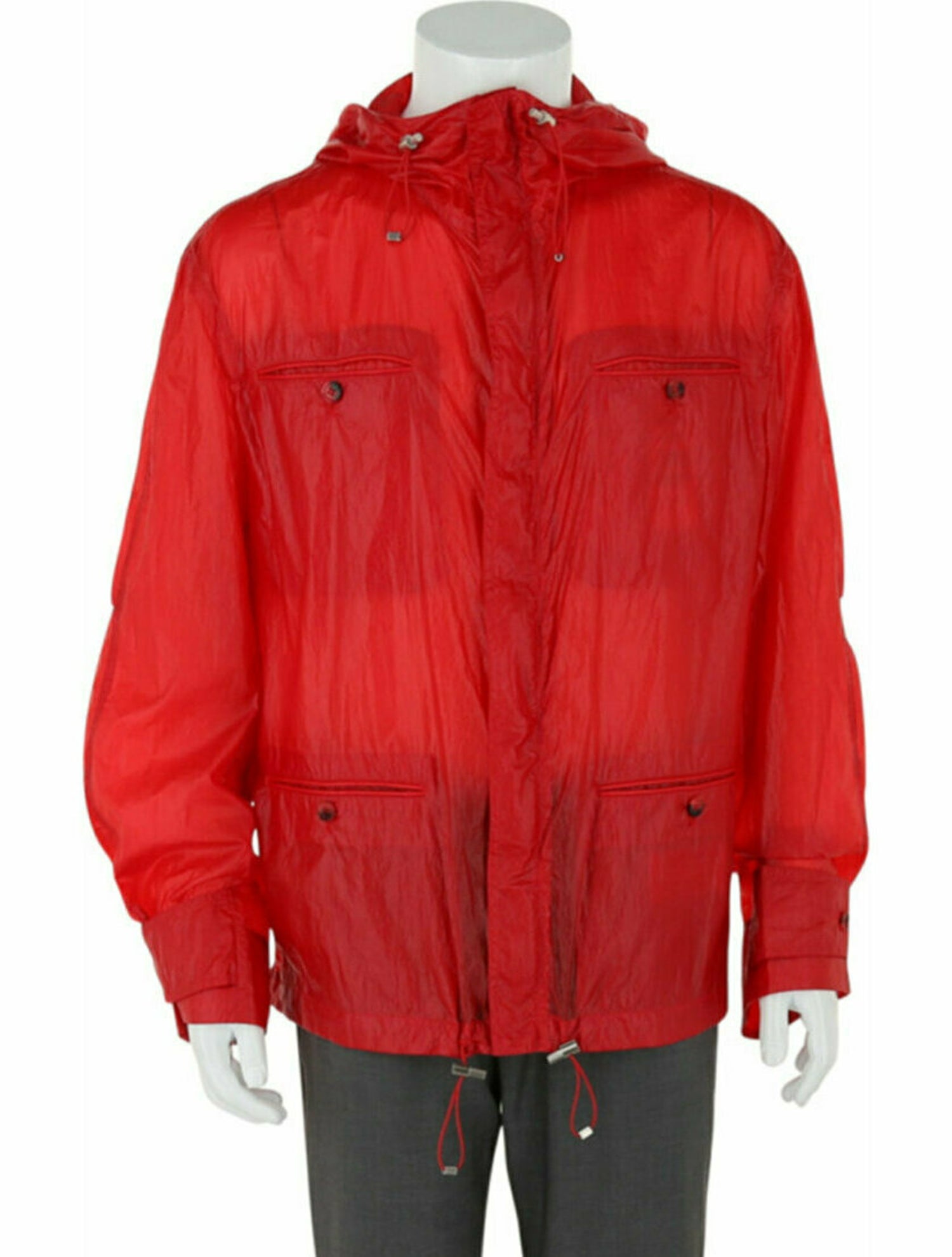 Salvatore Ferragamo Solid Windbreaker w/ Tags
