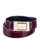 Salvatore Ferragamo Skinny Patent Leather Belt
