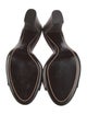 Salvatore Ferragamo Leather Fringe Trim Accent Slides
