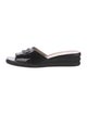 Salvatore Ferragamo Gancini Logo Patent Leather Slides