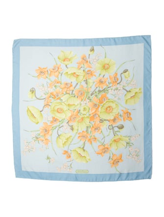 Salvatore Ferragamo Silk Floral Print Scarf