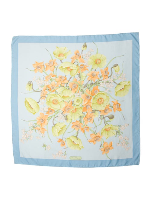 Salvatore Ferragamo Silk Floral Print Scarf